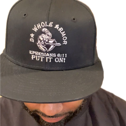 Black Da Whole Armor Embroidered SnapBack